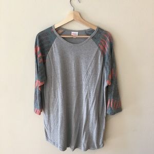LuLaRoe Randy - baseball Tee 2XL - sage green